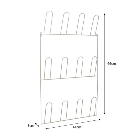 Zapatero de pared 6 pares - 41x3x66 cm