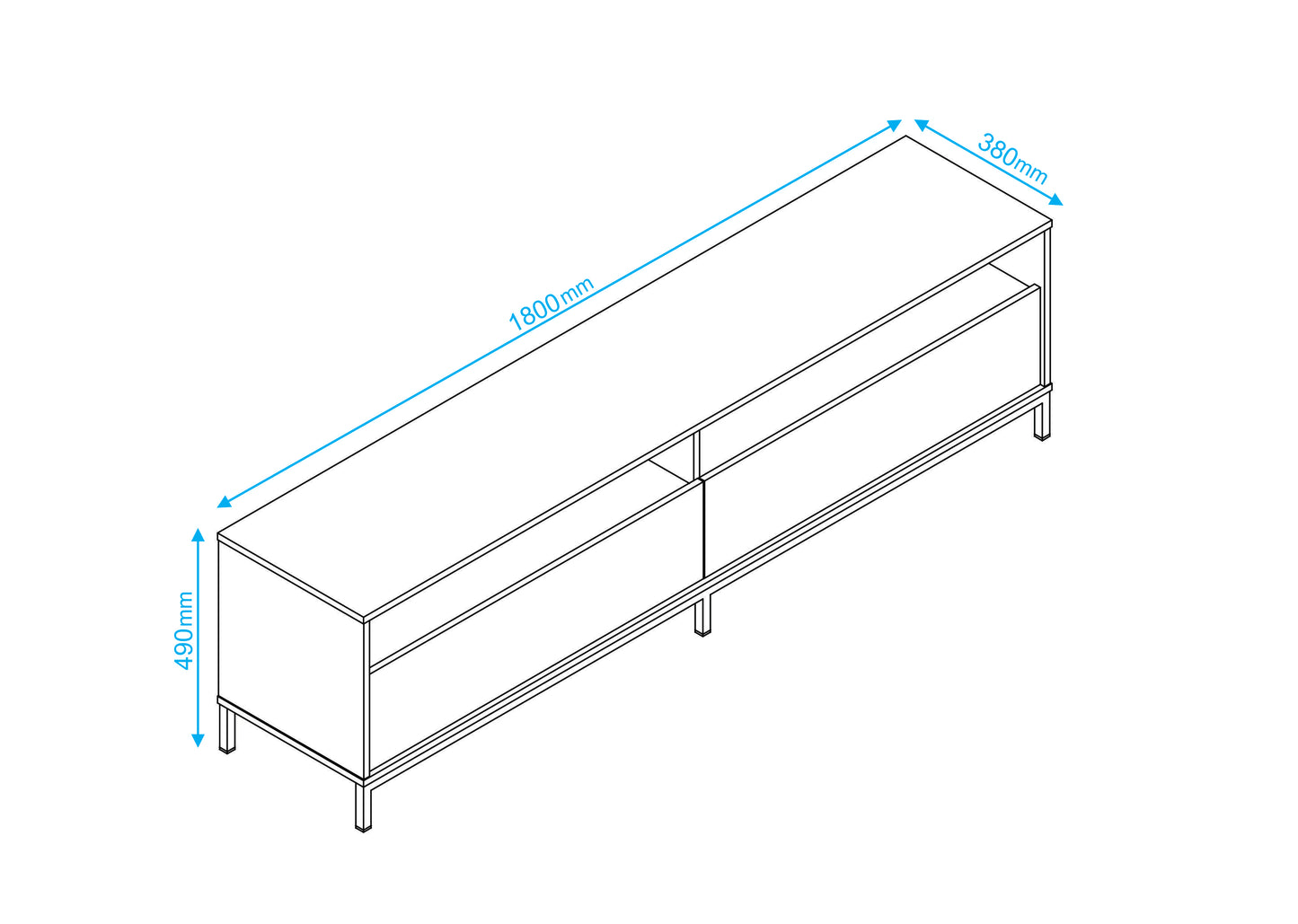 Rack para televisor