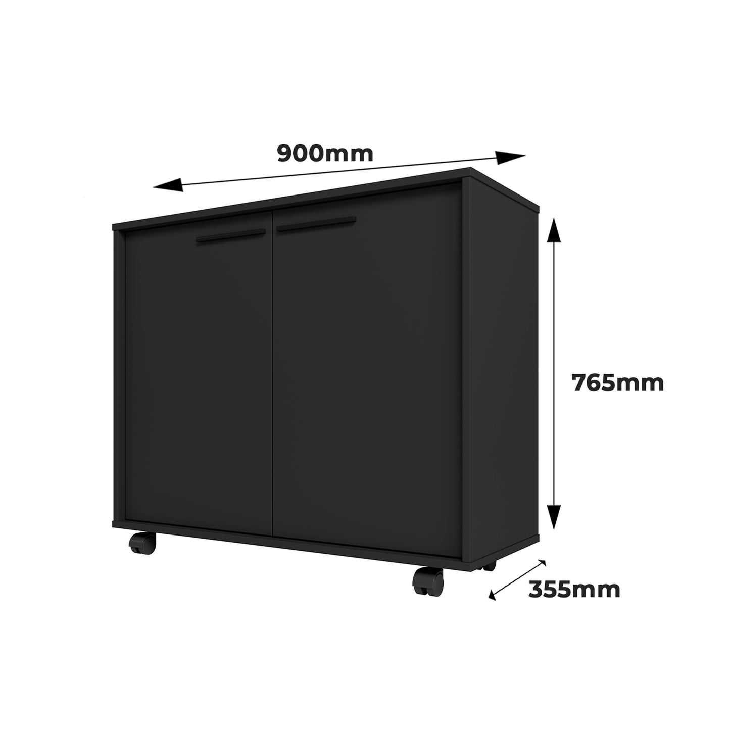 ARMARIO 2 PUERTAS - 90X36X77 CM