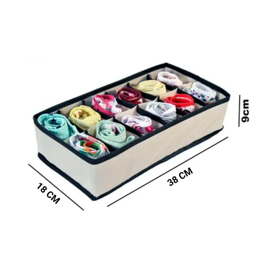 Organizador de tela 12 espacios - 38x18x9 cm