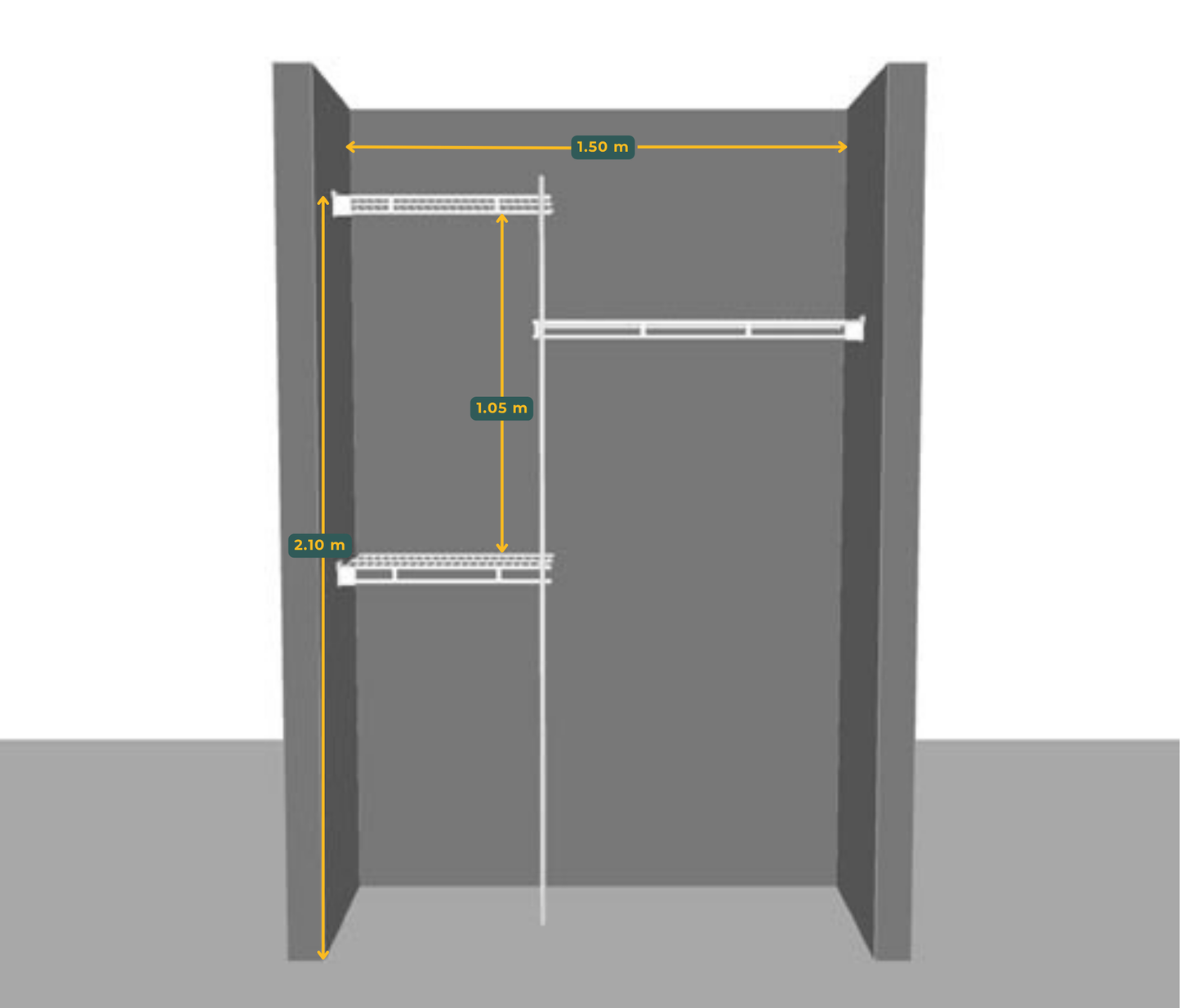 Vestidor de rejilla 150X210CM