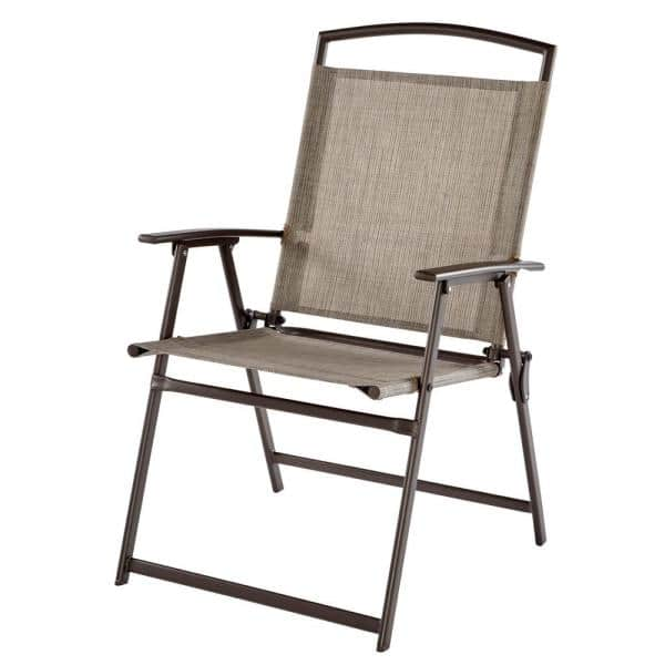 Silla Plegable Gris Oscuro y Marron